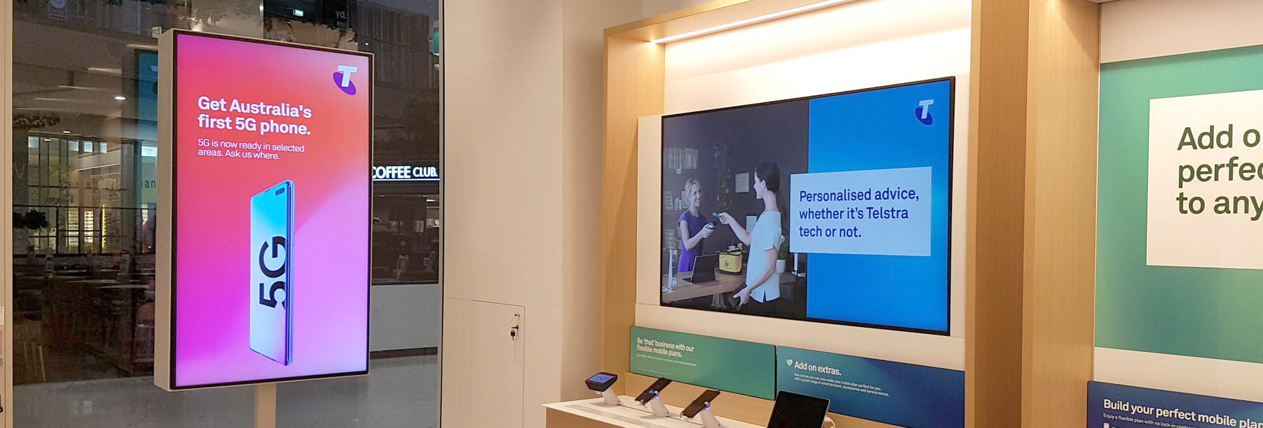 Telstra gallery digital signages