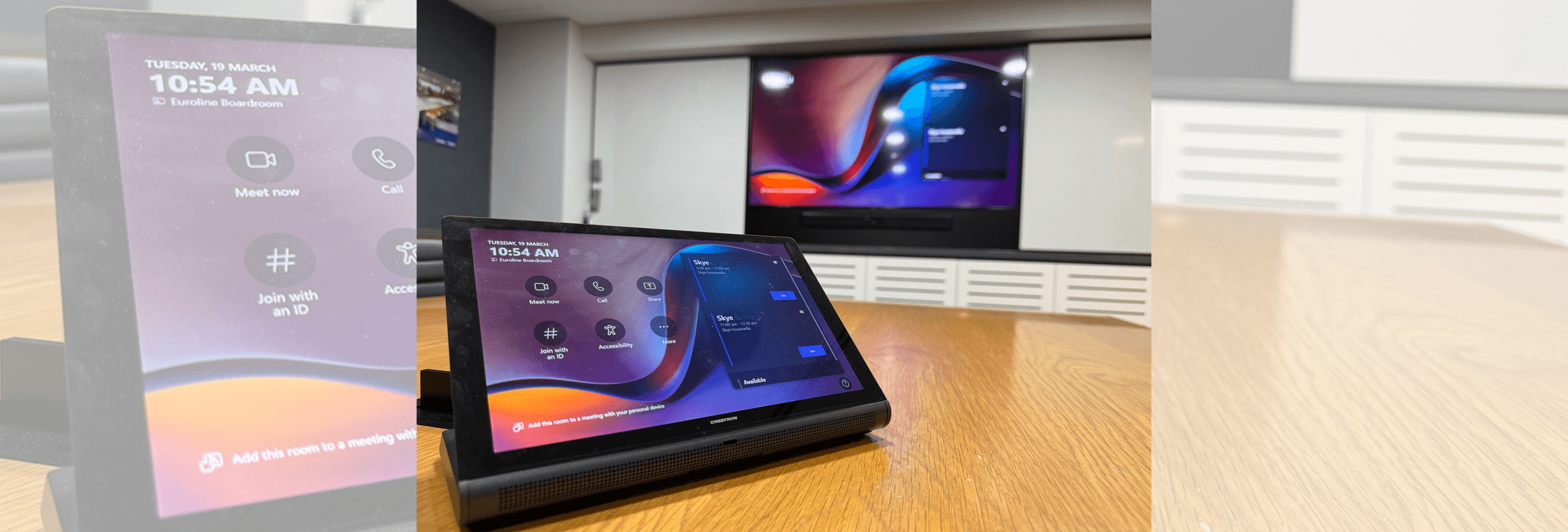 Buildcorp meeting room touch screen panel