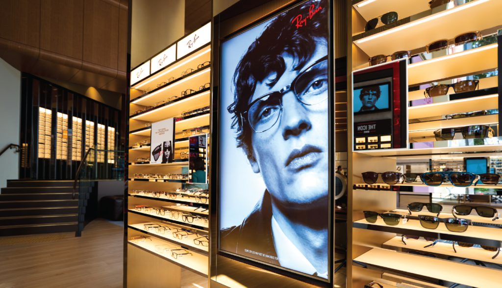 Digital signage solutions display in a retail store