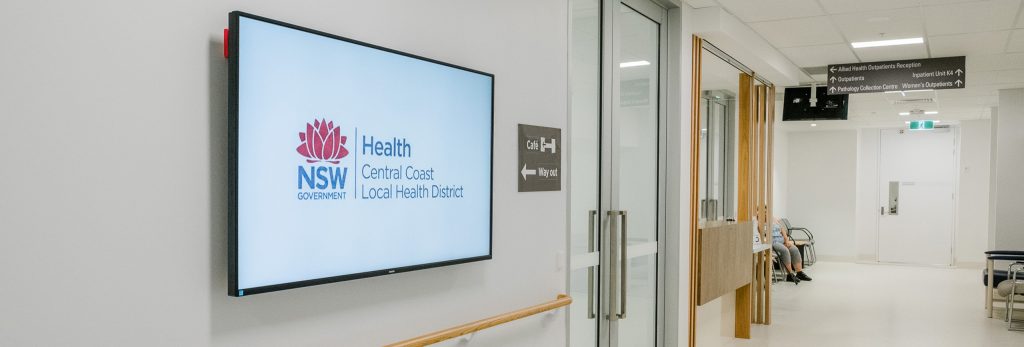 Gosford Hospital, Centralised digital signage for effective health messaging